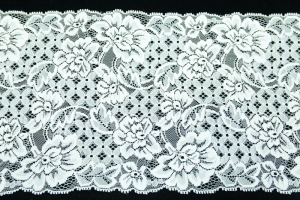 7 inch Flat Double Edge Galloon Lace, Ivory (100 YARDS - FULL SPOOL) MADE IN USA
